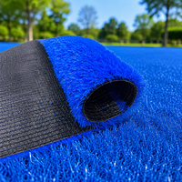 Gazon artificiel bleu 20mm 30mm, tapis de gazon synthétique coloré en rouleau pour terrains de padel, terrains de hockey, aires de jeux et événements