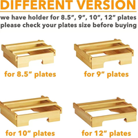 Nouveau Distributeur de Vaisselle Jetable Suspendu en Bambou et Bois de 9 Pouces pour Cuisine, Support de Rangement pour Assiettes à Gâteau, Meuble en Bois Massif