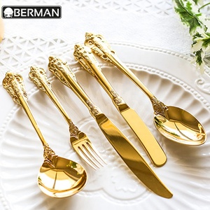 Wedding tiệc thiết bị và Phụ Kiện Vàng yuefu dao kéo Ấn Độ đồng bộ đồ ăn tự chọn <span class=keywords><strong>Set</strong></span> cho khách sạn khác - Product Image 2