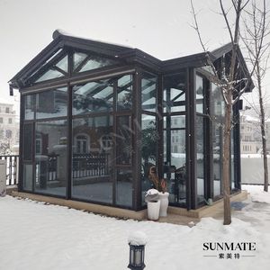 Véranda solaire écologique en verre, <span class=keywords><strong>solarium</strong></span> en aluminium à haute efficacité énergétique avec système <span class=keywords><strong>de</strong></span> rupture <span class=keywords><strong>de</strong></span> pont thermique pour une durabilité accrue - Product Image 6