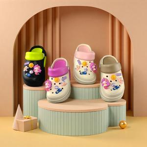 <span class=keywords><strong>Sandales</strong></span> plates de dessin animé de sirène pour femmes bricolage maison intérieur et extérieur sentiment fermeture à enfiler pour les femmes - Product Image 1