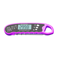 Termometer makanan Digital logam ABS ramah lingkungan, termometer makanan layar LCD lampu latar baca cepat tahan air rotasi 180 derajat