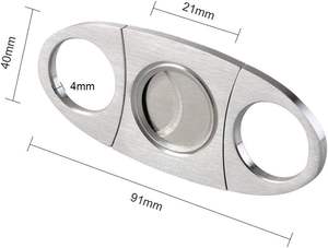 Cortador de puros doble de lujo personalizado Accesorios DE CORTADOR de puros de mesa de acero inoxidable - Product Image 2