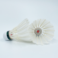 Volant de badminton professionnel Dmantis D45 avec plumes d'oie flexibles, durable, stable et équilibré pour l'entraînement et le jeu sportif