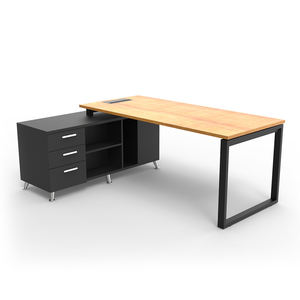 Postazione di Lavoro ad Angolo <span class=keywords><strong>a</strong></span> L in Acciaio e Legno con Armadietto, Scrivania <span class=keywords><strong>da</strong></span> Ufficio Resistente, <span class=keywords><strong>Tavolo</strong></span> <span class=keywords><strong>da</strong></span> Studio per Casa o Ufficio <span class=keywords><strong>da</strong></span> Posizionare Contro il <span class=keywords><strong>Muro</strong></span> - Product Image 6