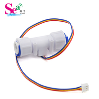 Capteur de débit d'eau pour boissons (café, liquides) 3/8 à raccord rapide 0,3-4 L/min en POM ZJTM-05B Débitmètre à sortie impulsionnelle NPN