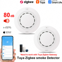 Système d'alarme domestique portable haute sensibilité Wale, détecteur de fumée et d'incendie Tuya Zigbee, capteur, application, télécommande, ABS, piles AAA