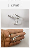 Hameçons triples NEWMAJOR 5X en acier à haute teneur en carbone 6 # -4/0 #   Hameçons de pêche universels de remplacement pour leurres de pêche au brochet et à la truite d'eau douce