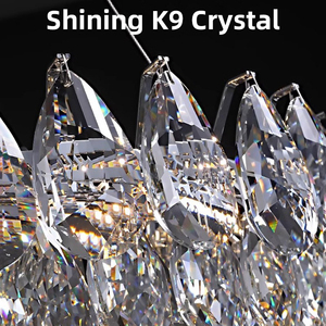 Candelabro para Sala de Estar Lámpara Colgante de Techo Luz Clara para Hotel Restaurante Sala de Estar Candelabro de Cristal K9 - Product Image 2