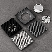 Grille de sol carrée YOHAN en acier inoxydable, drain de douche invisible, grille de sol anti-odeur pour salle de bain