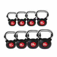 Kettlebell enduit de caoutchouc Offre Spéciale 4-32kg noir équipement de musculation haut de gamme cloche de bouilloire