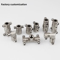 Connecteur de buse de pulvérisation haute pression en laiton de 9,52 mm, raccord à compression profilé pour tuyaux en acier inoxydable