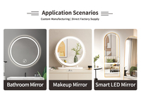 Miroir intelligent LED 24V avec capteur de mouvement, éclairage 3 couleurs et commande sans contact pour fabricants de miroirs LED