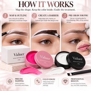 Pasta Professionale per Mappatura Sopracciglia 20g Bianca Rosa, Crema Modellante per Henna, Microblading e PMU per Estetiste - Product Image 3