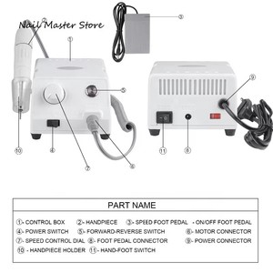 Taladro Eléctrico para Uñas BT-MARATHON M4, Micromotor para Uñas, 35000 RPM, Herramienta de Manicura y Pedicura - Product Image 6