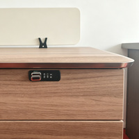 Bureau de travail moderne en MDF, direct usine, avec armoire latérale verrouillable, hauteur réglable, fixation murale, poste de travail individuel, tiroirs et classeur