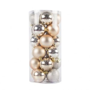Boules de Noël en plastique incassable de haute qualité de 4 cm avec graphismes imprimés UV pour les fêtes de fin d'année, les mariages et les décorations de fête - Product Image 5