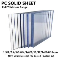 Pergola de jardin transparente légère résistante aux chocs 4x8 pieds, plaque en polycarbonate solide 3/4/6/8/10 mm