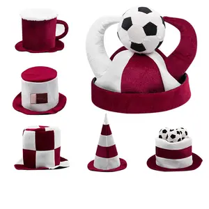 Cappello e berretti del Fan del secchio di Sport di calcio del Qatar pazzo di alta qualità su ordinazione della fabbrica della cina per la promozione della partita di calcio di tutti i paesi