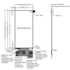 Écran AMOLED de 5.5 pouces Résolution <span class=keywords><strong>1080x1920</strong></span> CH13721 Module d'écran OLED d'interface IC MIPI avec écran tactile Oncell - Product Image 6