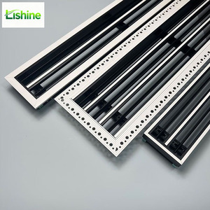 Diffuseur linéaire invisible en plastique ABS, grille d'aération encastrée pour système de ventilation de plafond CVC moderne - Product Image 1