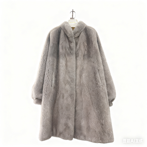 2026 manteau ample luxueux et magnifique pour femmes en peau de vison entière avec manches lanterne pour la chaleur hivernale - Product Image 2