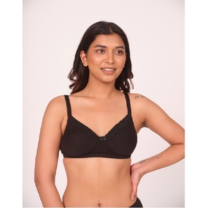 Soutien-gorge en dentelle légèrement rembourré pour femme, style t-shirt, sans couture, maintien doux, confort quotidien, couvrance totale, respirant, lingerie féminine - Product Image 1