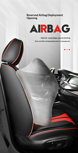 Fundas de Asiento de Cuero Universales para 5 Plazas, Compatibles con <span class=keywords><strong>Kia</strong></span> <span class=keywords><strong>Rio</strong></span>, Forte, Sportage, Seltos, Duraderas, Resistentes a los Arañazos, Tacto Confortable, Aspecto Clásico - Product Image 3