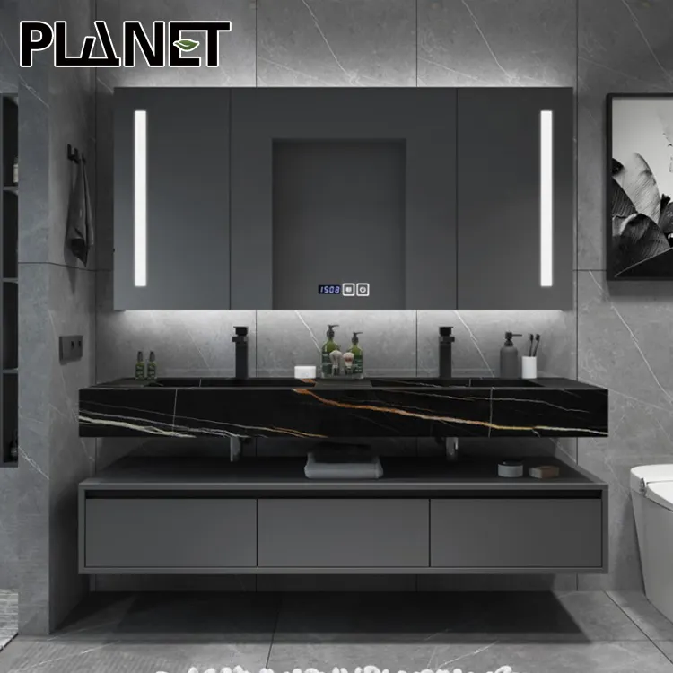 Best selling in 2024 modern design customization bathroom vanity wood toilet bathroom vanity