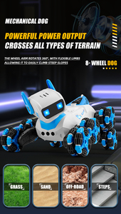 F01 Plastic RC Robot Dog <b>Smart</b> <b>Remote</b> <b>Control</b> Stunt Walking Dancing Programming Interactive Educational DIY Toy Light Sound for - Product Image 4