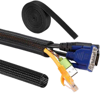 Funda Protectora de Cable Expandible Trenzada de Monofilamento de Cobre/PET/Nylon Flexible VAST, 10 mm de Diámetro Interior