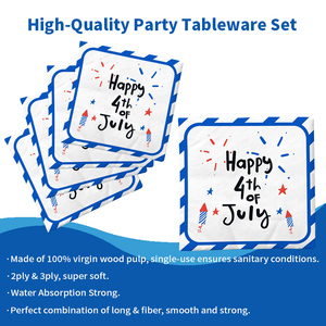 Xieli Vietnam Servilletas <span class=keywords><strong>de</strong></span> platos <span class=keywords><strong>de</strong></span> vasos <span class=keywords><strong>de</strong></span> papel impresas personalizadas Happy Independence Party - Product Image 5