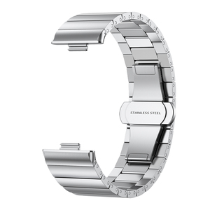 2025 Enjoy Pretty correa de reloj con patrón de junta de bambú de acero inoxidable para Huawei Fit 4 Pro correa de reloj inteligente - Product Image 5