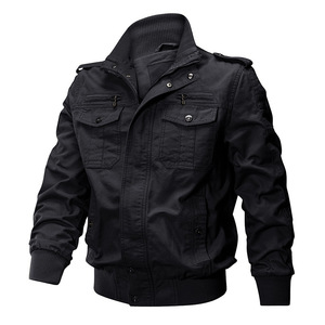 <span class=keywords><strong>YZ</strong></span> nuovo stile cappotto autunnale in cotone leggero da uomo-giacca Casual con tasche con cerniera e colletto rialzato - Product Image 4