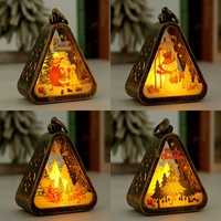 Décorations de Noël suspendues, ornements vintage à LED lumineux, veilleuses de bureau, accessoires de décoration de fête, cadeau de Noël
