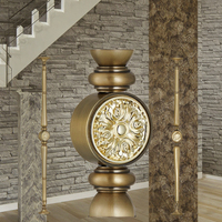 MEIXI Main courante en aluminium réglable sur mesure, moderne, résistante à la rouille, finition or mat noir |   Clôture de balcon pour escalier intérieur, solution tout-en-un facile