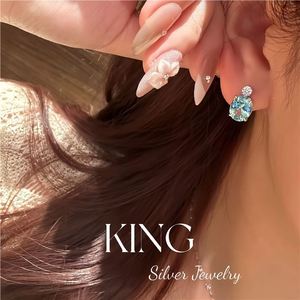 Joyería King Silver, conjunto de collar y pendientes de plata de ley S925 con cristal verde menta, estilo retro de moda para uso diario. - Product Image 4