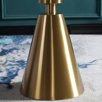 Mobilier d'appartement Table d'appoint moderne en acier inoxydable Table d'appoint ronde à dessus brillant Nordic