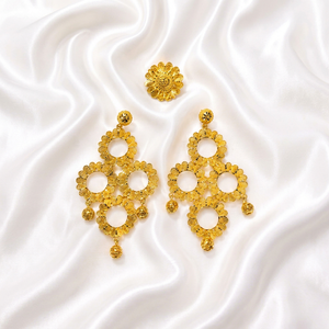 AWAIS HOUSE Women's Engagement Party Wedding Jewellery anniversary jewellery partywear jewellery earring 6gram gold plated - Product Image 1