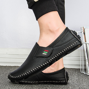 Mocassins en cuir de haute qualité pour hommes, grande taille, décontractés, à enfiler, chaussures plates pour hommes, chaussures de conduite tendance - Product Image 4