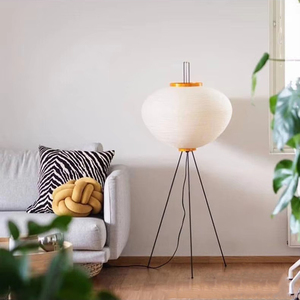 Lampe sur pied LED de style <span class=keywords><strong>chinois</strong></span> avec commande par bouton en <span class=keywords><strong>papier</strong></span> de riz pour salon, chambre à coucher, bureau - Design vertical en <span class=keywords><strong>papier</strong></span> découpé - Product Image 3
