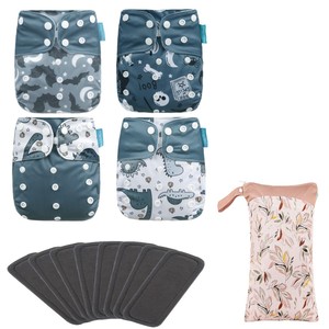 CE Fournisseur Ensemble de <span class=keywords><strong>4</strong></span> Pcs Couches Étanches Pul Suede Couches Lavables Couches Réutilisables pour Bébé - Product Image 2