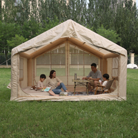 Tente de camping gonflable portable en Oxford imperméable pour l'extérieur, 7,5 mètres carrés, montage manuel, tente de camping familiale gonflable