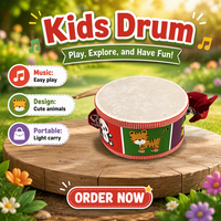 Tambour de marche de dessin animé, instrument de percussion Orff, jouet rythmique pour enfants, vente en gros pour les groupes scolaires