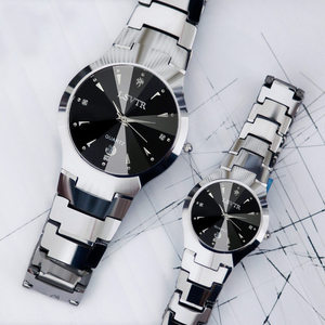 Relojes Para Parejas Quartz Couple <strong>Watch</strong> Set Luxury Calendar <strong>Diamond</strong> Waterproof Couple's Quartz <strong>Watch</strong> for Men and Women Gift - Product Image 2