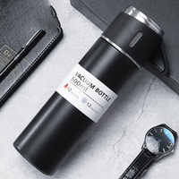 Thermos à double paroi en acier inoxydable isolé sous vide 500 ml, performance thermique de 6 à 12 heures, utilisation portable en extérieur