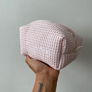 Sacs à Cosmétiques Portables en Coton avec Logo Personnalisé Trousse de Maquillage Monogrammée en Promotion Trousse de Toilette Gaufrée Personnalisée - Product Image 5