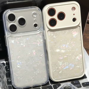 เคสไอโฟน 17 โปรแม็กซ์ สำหรับหัวเว่ย วีโว่ ออปโป้ เสี่ยวหมี่ 15 ดีไซน์หรูหรา ลายเปลือกหอย สีรุ้ง - Product Image 1