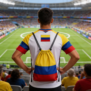 Sac à cordon de luxe Gahumi 2026 pour événements, meilleur prix, nouveau modèle personnalisé avec logo couleur intégrale, sac en tissu à cordon - Product Image 1