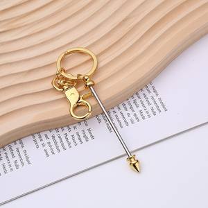 DIYビーズキーチェーン電気メッキカラー荷物アクセサリーペンダントリベットスタイルコーン弾丸ヘッドロッド吊り装飾アクセス - Product Image 4